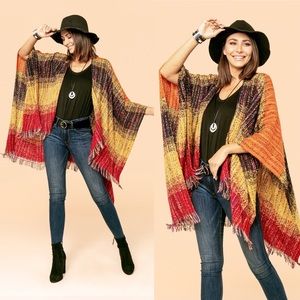 NWT Long Wrap w/ Fringe
